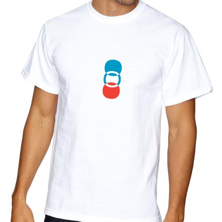 Bela moška majica z NSi pikami